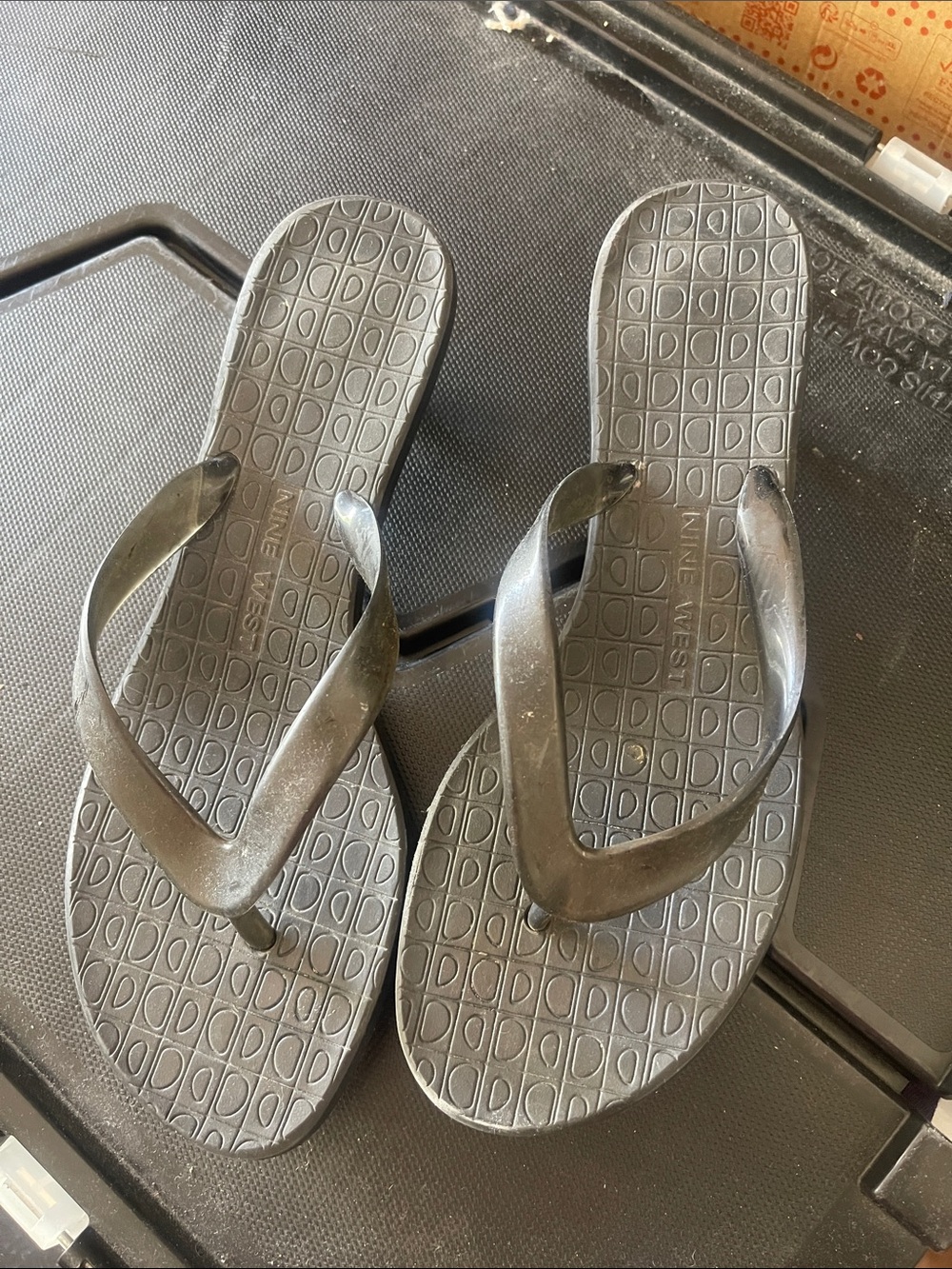 Nine West Black Women's Thong Sandals